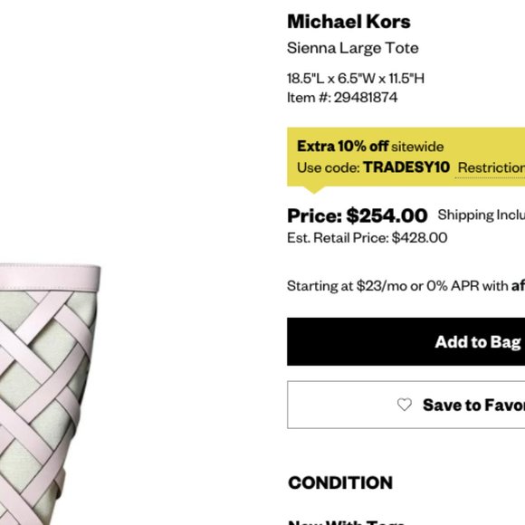 Authentic Michael Kors Light Pink Sienna Large Tote - Picture 16 of 16